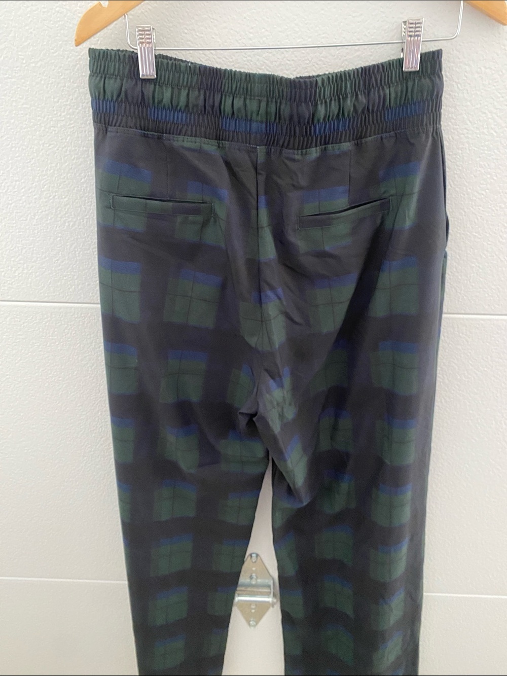 Albion Black Green Plaid Wide Leg Pants - Picture 4 of 4